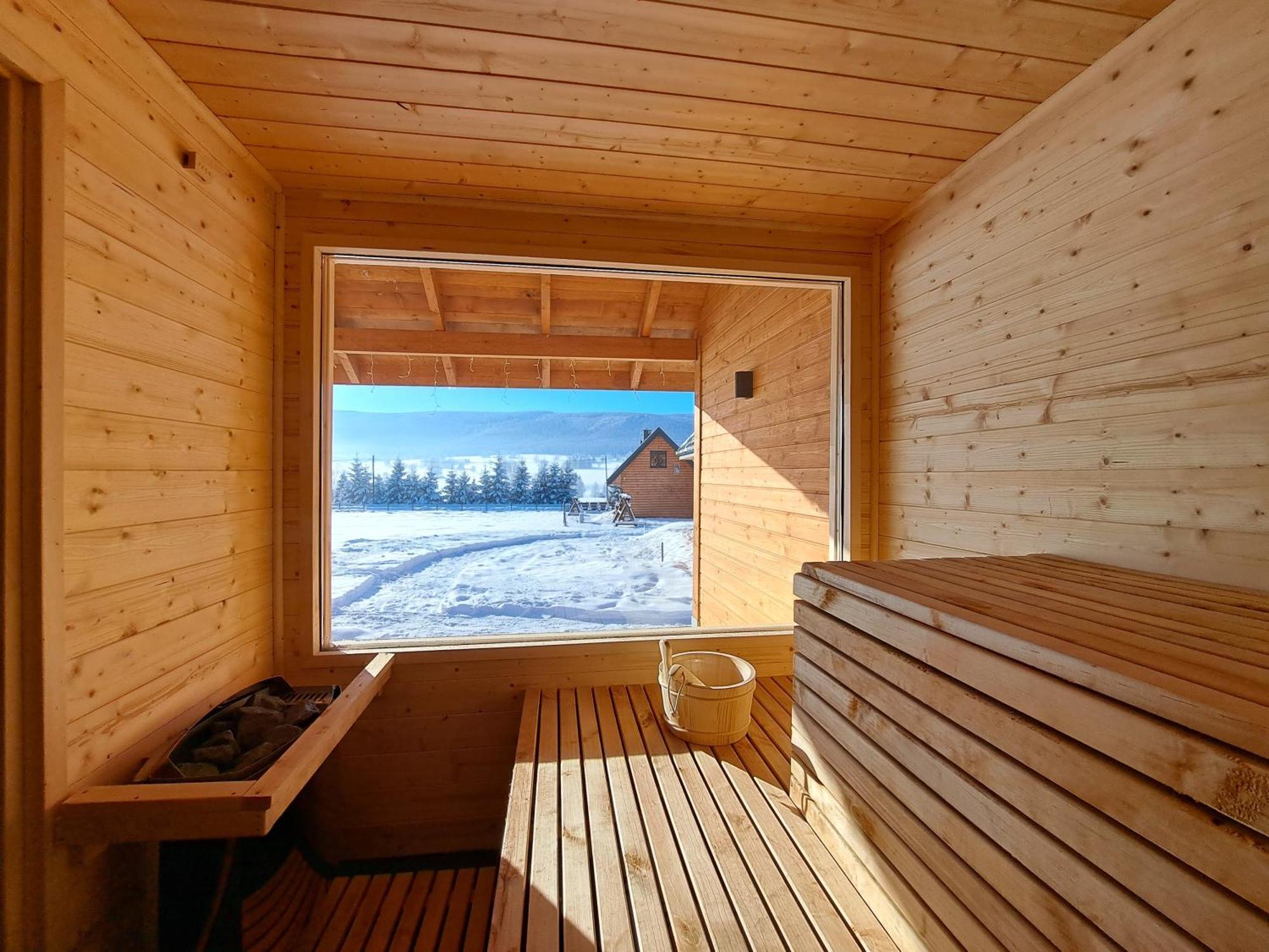 Osada Orlica Klimatyczne Domki Z Widokiem Na Gory I Termalnym Spa Sauna Jacuzzi 4 Km Od Zieleniec Ski Arena Lasowka 외부 사진